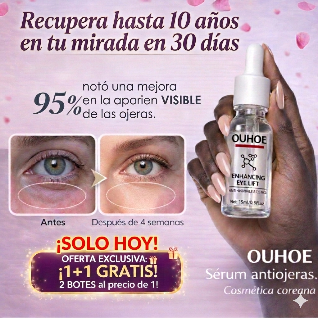 Sérum Antiojeras, Despierta tu Mirada Luminosa y Fresca . OHUOE